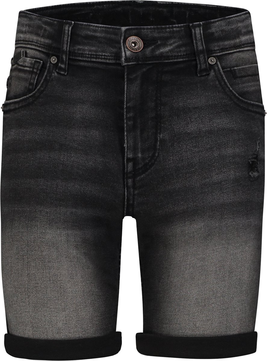 Ballin Amsterdam Denim short with damaging Jongens Jeans - Denim Dark Grey - Maat 12