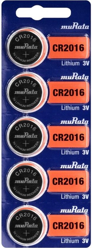 CR2016 Knoopcel 5 Stuks 3V Lithium Batterijen