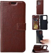 Portemonnee Book Case Hoesje Geschikt voor: Xiaomi Redmi 12C - Bruin