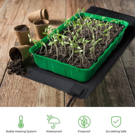 Verwarmingsmat voor planten met thermostaat, 50 W, reptiel