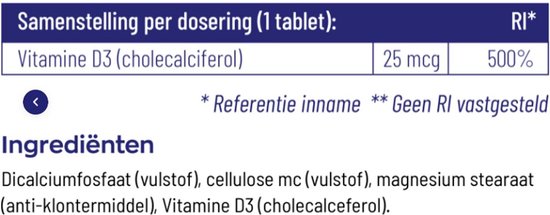 VitaKruid Vitamine D3 25 mcg 120 tabletten