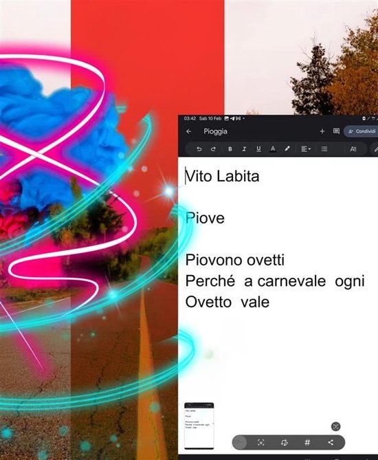 Piove ... Piovono ovetti Perché a carnevale ogni Ovetto vale