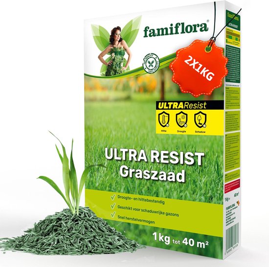 Foto: Famiflora ultra resist graszaad 2x 1kg tot 80m2 