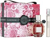 Viktor & Rolf Flowerbomb Giftset - 50 ml eau de parfum spray + 10 ml eau de parfum spray - cadeauset voor dames