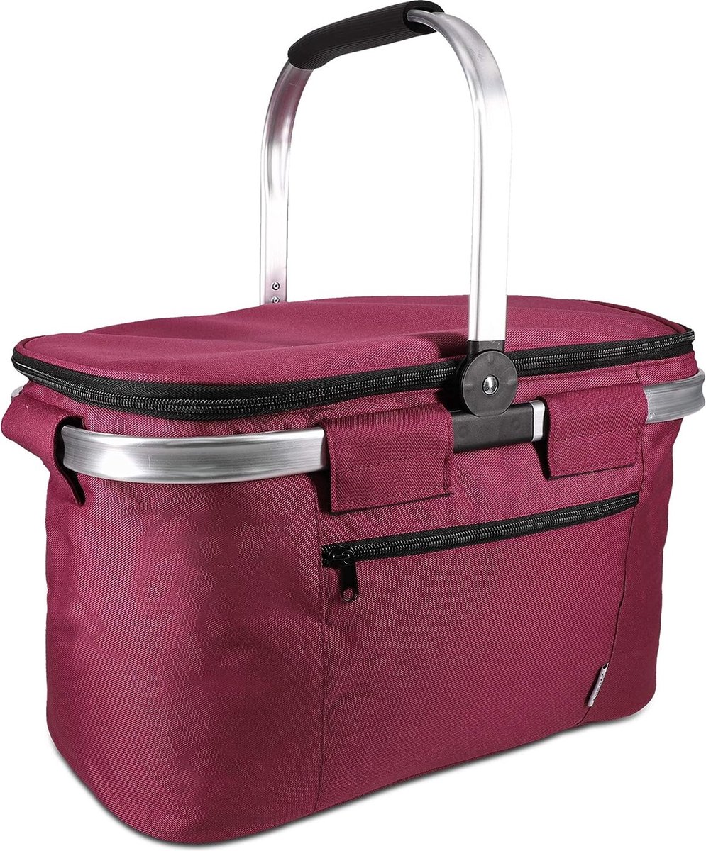 geïsoleerde picknickmandtas 27L - Opvouwbare koeltas met handvat