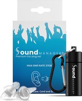 Soundmanager - Earplugs - Oordoppen - Geluiddempende oordopjes - Sleep Plugs - Sleepbuds - Partyplugs - SNR: 20 dB - Geschikt voor Festival, Slapen, Muziek en Motorrijden