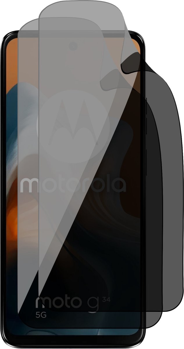 Privacy Screenprotector geschikt voor Motorola Moto G34 - 2x FlexGuard Screen Protector