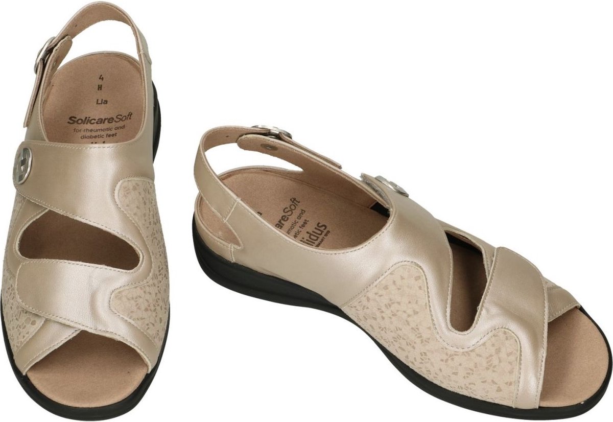 Solidus -Dames - beige - sandalen - maat 40.5