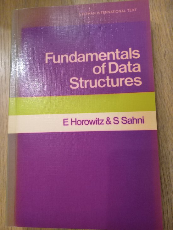 Fundamentals of Data structures, E. Horowitz & S Sahni | 9780273010623 ...
