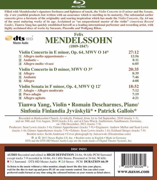 Mendelssohn: Violin Ctos. (Bd)