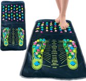 Massage mat | Reflexologie | Voetreflectie mat | massage mat voor twee voeten | Stenen | Luxe | Gezondheid | Ontspanning | massage apparaat | Drukpunt | shakti mat | zwart