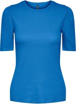 Pieces T-shirt Pcruka Ss Puff Top Noos 17133700 French Blue Dames Maat - L