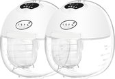 LEFS ® Tire-lait Électrique Pro 2 pièces - Allaitement - Tirer - Tire-lait sans fil - Mains libres - Sans BPA - Puissant - 1200mAh