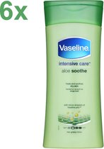 Vaseline - Aloe Fresh - Hydrating - Aloë Vera & Komkommer - Bodylotion - 6x 200ml - Voordeelverpakking