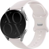 xoxo Wildhearts siliconen smartwatch bandje 20mm - Geschikt voor Samsung Galaxy Watch 6 / 6 Classic / Watch 5 / 5 Pro / Watch 4 / 4 Classic / Watch 1 42mm / Watch 3 41mm - Polar Unite / Pacer / Ignite 1-2-3 / Amazfit GTS 1-2-3-4 / Bip - Beige