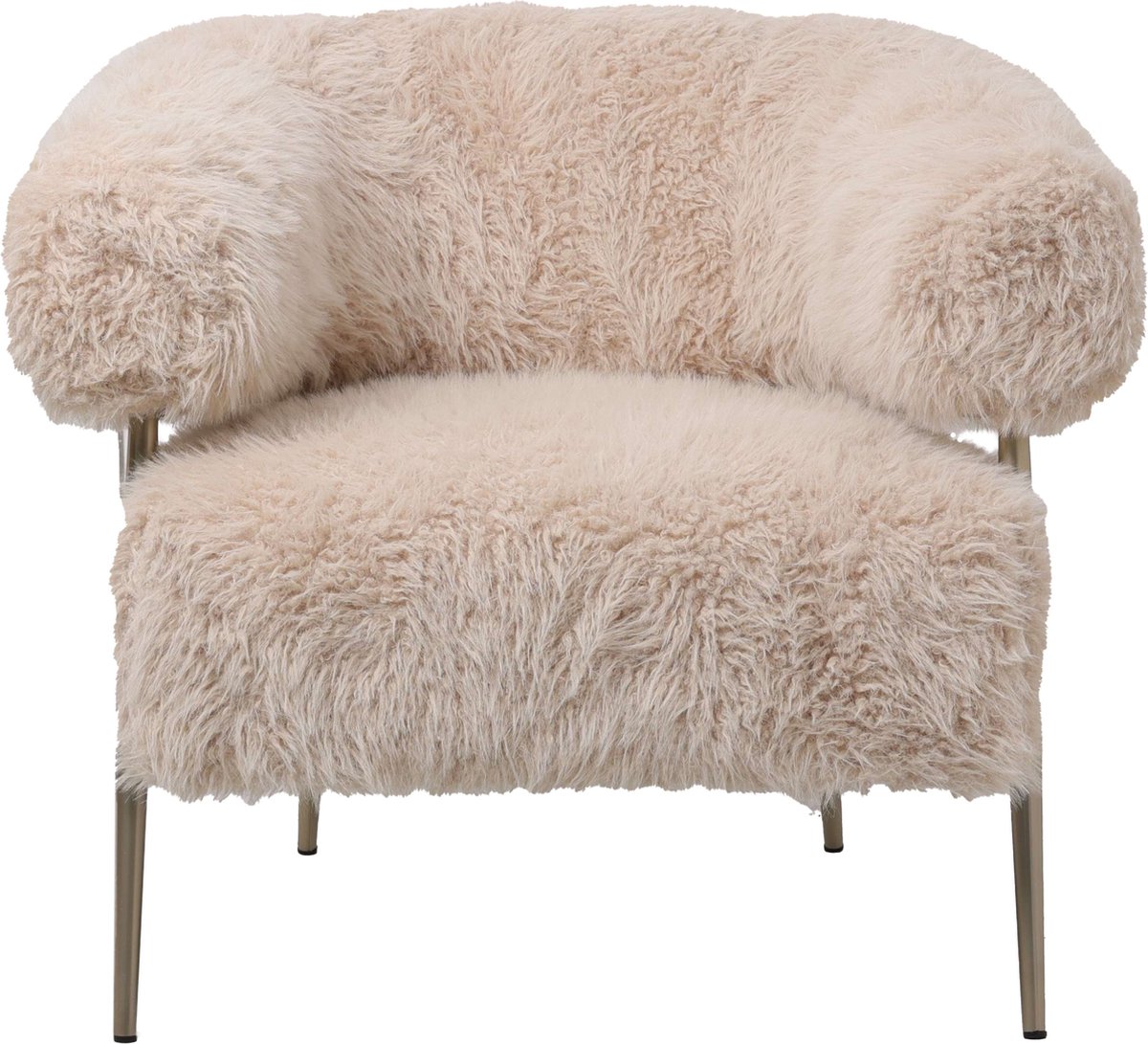 PTMD Fauteuil Hair - Beige - 85x74x78.5cm