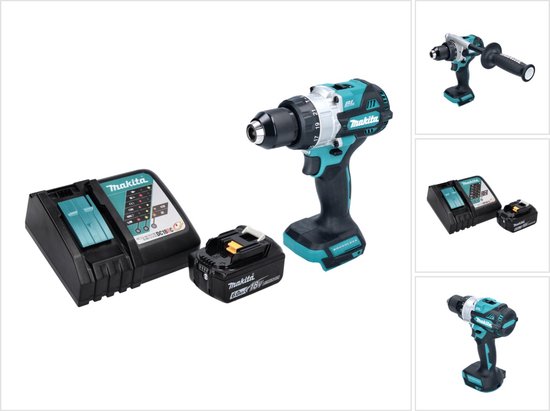 Makita DHP 486 RG1 accu-klopboormachine 18 V 130 Nm borstelloos + 1x accu 6,0 Ah + oplader
