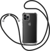 Transparant hoesje met koord - Anti-shock stootrand / Siliconen / Back Cover geschikt voor Apple iPhone 14 Pro Max