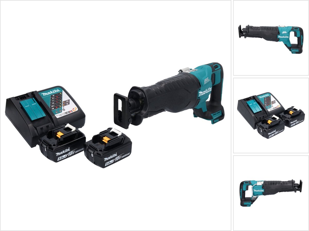 Makita DJR 187 RT accu reciprozaag 18 V borstelloos + 2x oplaadbare accu 5.0 Ah + lader