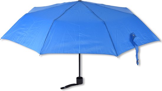 Draagbare Blauwe Compacte Kleine Paraplu voor Volwassenen | Ideaal voor Onderweg | 90cm Diameter