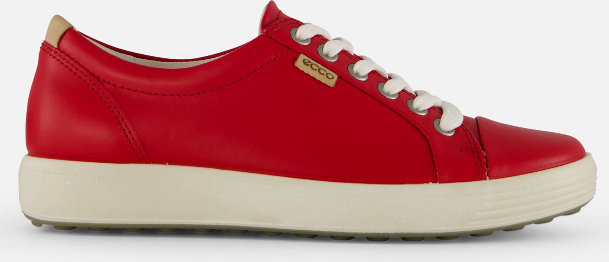 Ecco Soft 7 W Sneakers rood Leer Dames Maat 36 bol