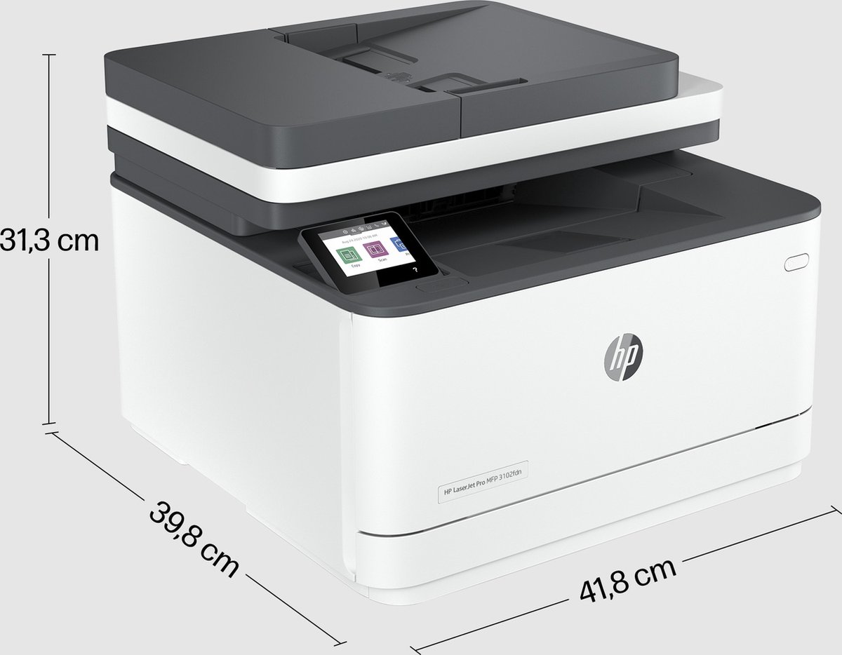 HP LaserJet Pro MFP 3102fdn - All-in-One Laserprinter - Wit thumbnail 6