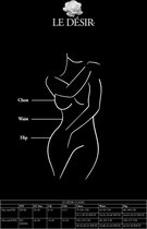 Lace Sleeved Bodystocking - Black - OSX