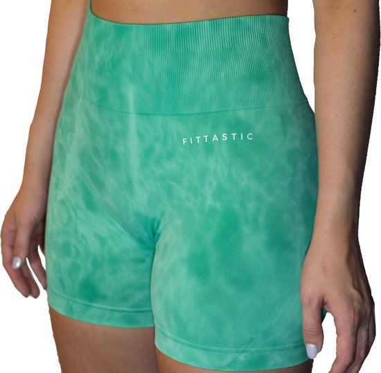 Fittasstic Sportswear Tie Dye Shorts Green - Groen - M