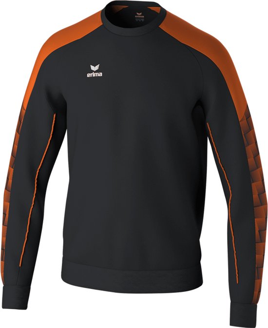 Erima Evo Star Sweatshirt Kinderen - Zwart / Oranje | Maat: 152