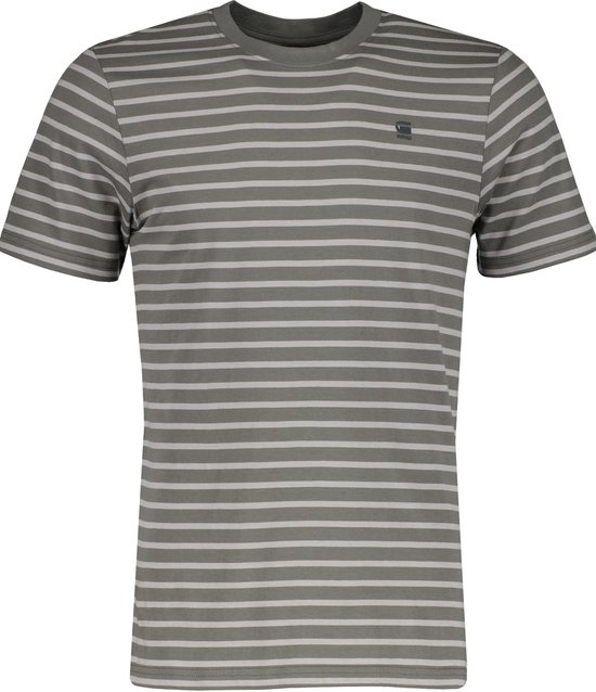 G-Star Raw Stripe Slim R T Polo's & T-shirts Heren - Polo shirt - Grijs - Maat L
