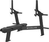Evolve Fitness EC-509 - Olympic Flat Bench Press Halterbank - Hoogwaardige bekleding - Duurzaam frame - Gewichtsopslag tot 300 KG