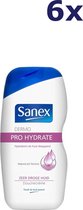 6x Sanex Douchegel 500ml dermo pro hydrate