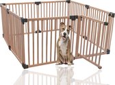 Bettacare Houten Huisdierenpen, 160cm x 160cm, Natuurlijk Hout, Hondenpen voor Huisdieren Honden en Puppy's, Hondenspeelruimte, Eenvoudige Installatie