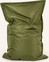 Drop & Sit - zitzak/zitkussen - robuust nylon - olijfgroen - 100 X 150 cm - voor binnen en buiten - verkrijgbaar in verschillende kleuren