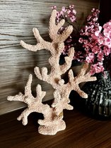 Roze koraal ornament - 41 cm hoog