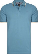 Mario Russo Polo shirt Edward - Polo Shirt Heren - Poloshirts heren - Katoen - M - Steen Blauw