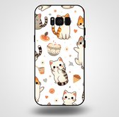 Smartphonica Telefoonhoesje voor Samsung Galaxy S8 met katten opdruk - TPU backcover case katten design / Back Cover geschikt voor Samsung Galaxy S8