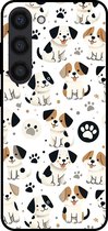 Smartphonica Telefoonhoesje voor Samsung Galaxy S23 met honden opdruk - TPU backcover case honden design / Back Cover geschikt voor Samsung Galaxy S23