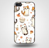 Smartphonica Telefoonhoesje voor iPhone 7/8 met katten opdruk - TPU backcover case katten design / Back Cover geschikt voor Apple iPhone 7;Apple iPhone 8