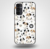 Smartphonica Telefoonhoesje voor Samsung Galaxy A34 5G met honden opdruk - TPU backcover case honden design / Back Cover geschikt voor Samsung Galaxy A34 5G