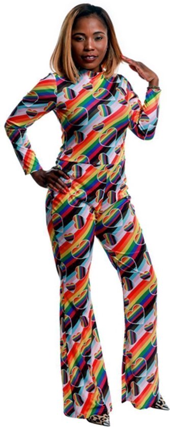 Karnival Costumes Pride Jumpsuit Dames Carnavalskleding Dames Foute Party Carnaval Kostuum Dames Verkleedkleren Volwassenen Regenboog Gay Pride LHBTI - Polyester - Maat L