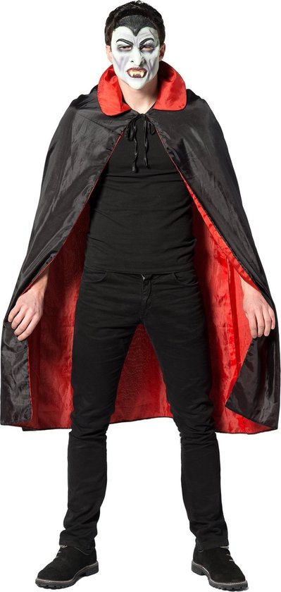 Halloween - Dracula cape voor volwassenen - zwart One