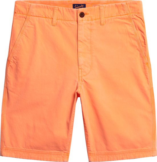 Superdry Vintage Officer Chinoshorts Oranje 36 Man