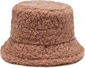 Teddy Bucket Hat / Vissershoed | Camel/Beige | Polyacryl | One Size