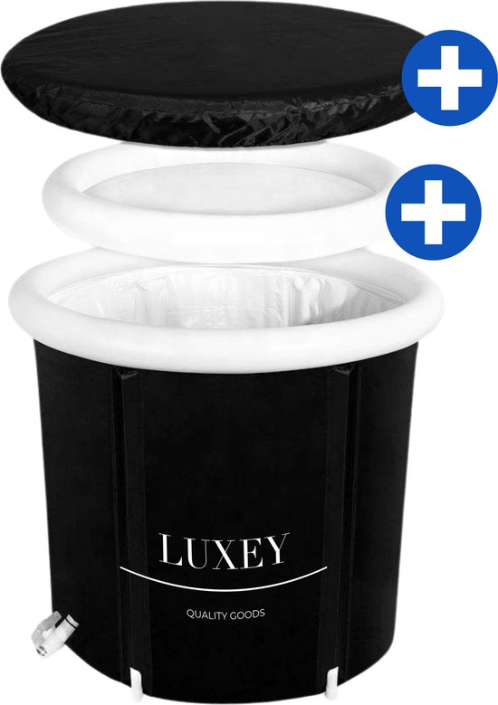 LUXEY Opblaasbaar IJsbad – Opvouwbaar Bad Volwassenen - Inclusief Kussen, Handpomp en meer - Dompelbad & Ice Bath