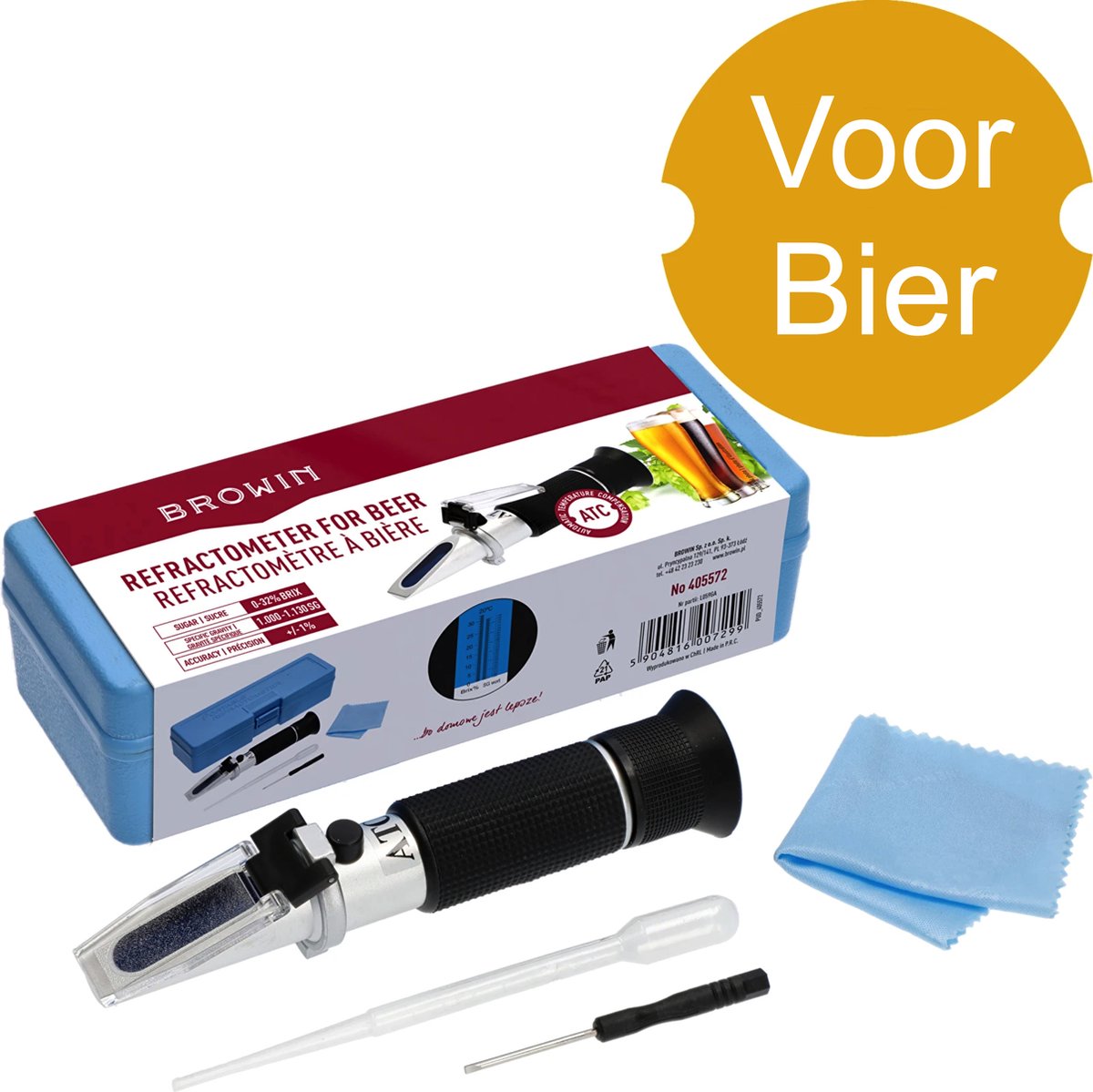 Refractometer voor bier