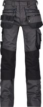 DASSY® FLUX Holsterzakkenbroek met stretch en kniezakken - maat 56 - ANTRACIETGRIJS/ZWART