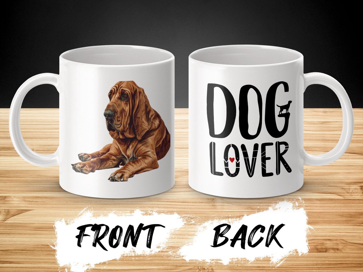 Mok Bloodhound dog - hond / Dog lover