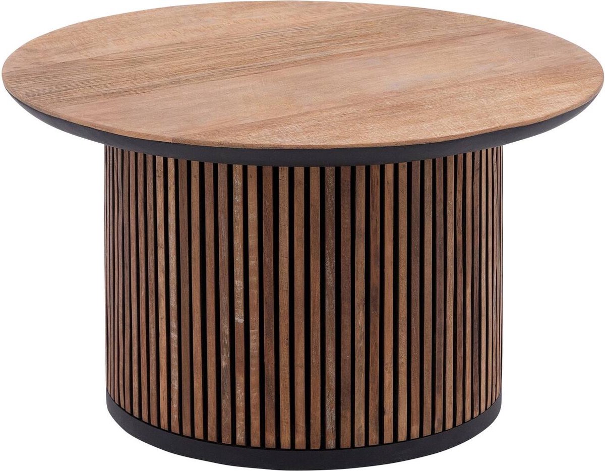 Goossens Adel Salontafel - Hout - 60 x 35 x 60 cm - Rond