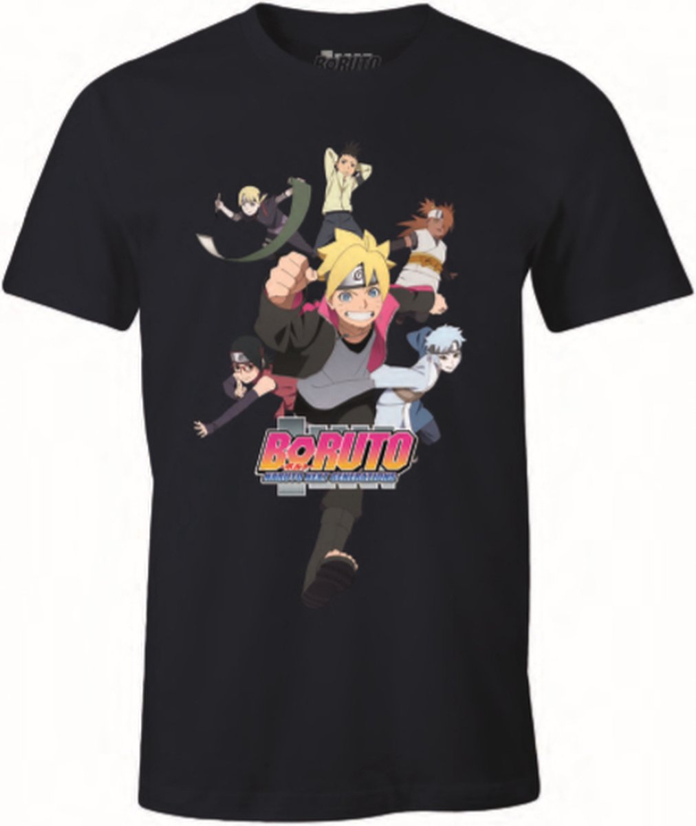 Boruto and his friends - Logo Black T-Shirt - M
